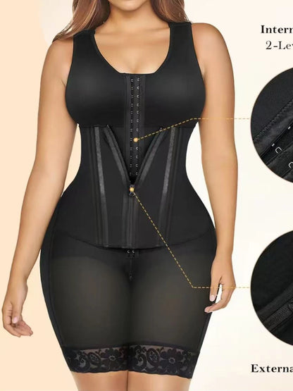 Double Pressure Chest Wrapping Belly Compression Breathable Body Shaper