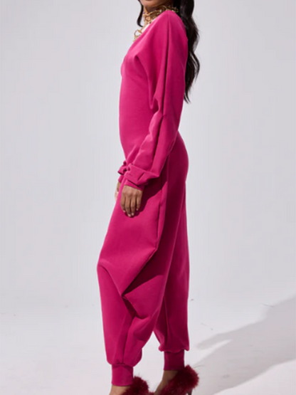 V-Neck Sexy Slim Long-Sleeved Jumpsuit