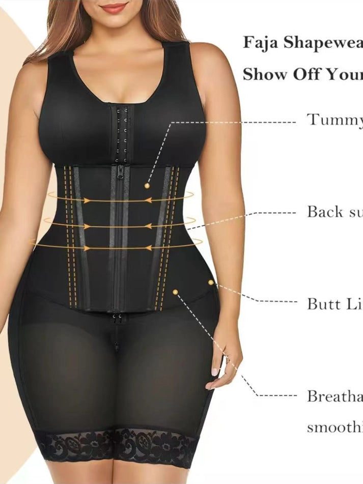 Double Pressure Chest Wrapping Belly Compression Breathable Body Shaper