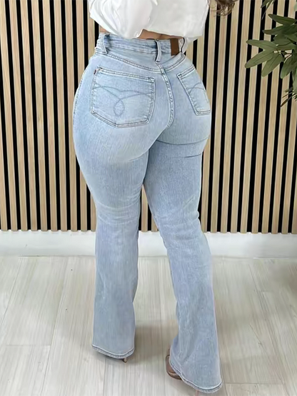High Rise Belly Control Flare Jeans