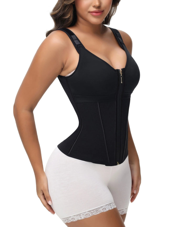 Extreme Latex Corset Waist Vest With Bra