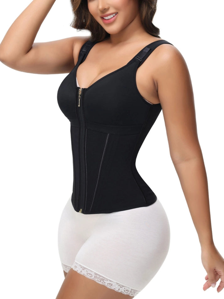 Extreme Latex Corset Waist Vest With Bra