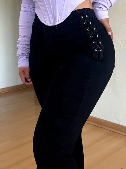 ChicCurve Light Blue Braided Jeans